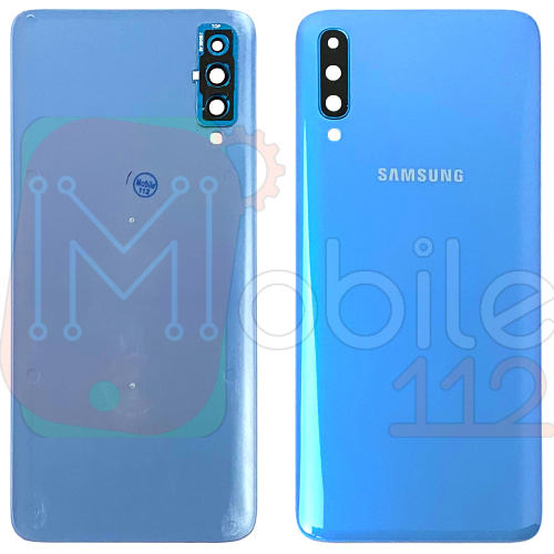 Задня кришка Samsung Galaxy A70 2019 A705F (блакитна оригінал Китай зі склом камери)