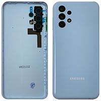 Задняя крышка Samsung Galaxy A13 A135F (голубая оригинал Китай со стеклом камеры)