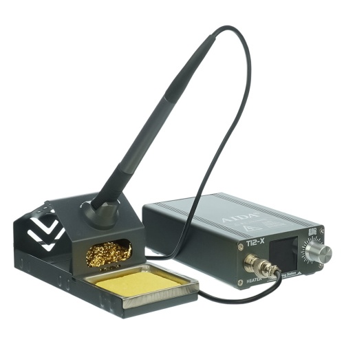 Паяльная станция прецизионная Aida T12-X (паяльник T12, 3 канала памяти, 75W, 120C - 480C) фото 2