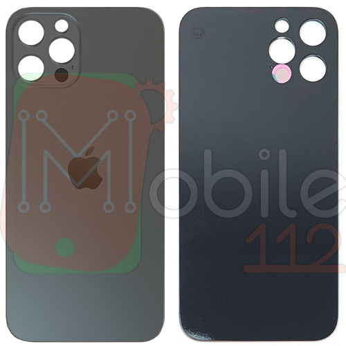 Задня кришка Apple iPhone 12 Pro (чорна оригінал Китай з кільцями)