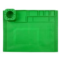 Мат силиконовый, термоустойчивый Aida S-225, для ремонта портативной техники и раскладки запчастей (400x300мм)