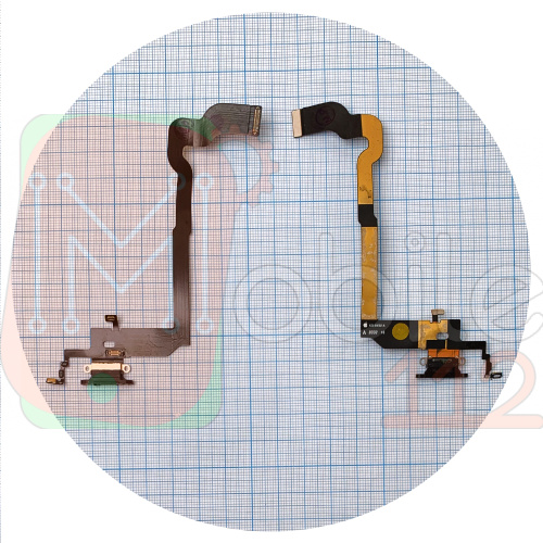 Шлейф Apple iPhone X з роз'ємом зарядки та мікрофоном (чорний)