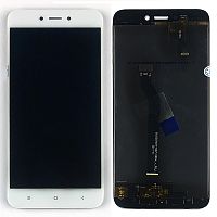 Дисплей Xiaomi Redmi 5A, Redmi Go + тачскрин (белый оригинал OEM с рамкой Redmi 5a)