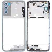 Рамка корпусу Motorola Moto G71 5G XT2169 (блакитна зі склом камери)