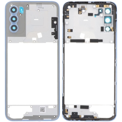 Рамка корпусу Motorola Moto G71 5G XT2169 (блакитна зі склом камери)