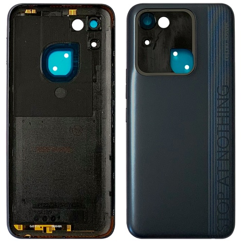 Задня кришка Tecno Spark 8C KG5k KG5j (чорна оригінал Китай без скла камери) фото 2 Задня кришка Tecno Spark 8C KG5k KG5j (чорна оригінал Китай без скла камери) фото 2