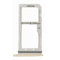 Держатель Sim карты Samsung Galaxy S7 G930F (золотистый 2 SIM (1 SIM + Micro SD))