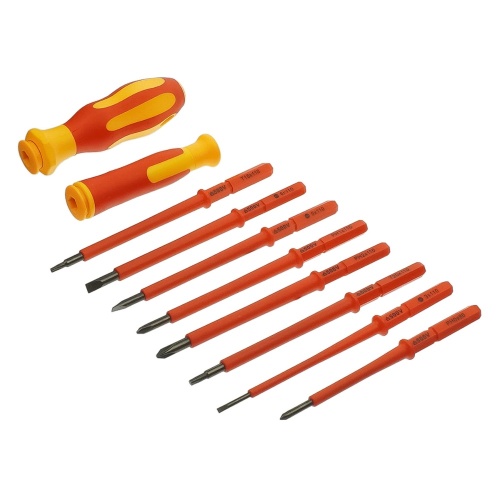 Набор диэлектрических отвёрток в чехле 6126 (2 ручки с насадками PH0, PH1, PH2, -3, -5, -6, T15, T20) фото 3 Набор диэлектрических отвёрток в чехле 6126 (2 ручки с насадками PH0, PH1, PH2, -3, -5, -6, T15, T20) фото 3