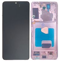 Дисплей Samsung Galaxy S21 Plus 5G G996B з тачскріном (OLED з фіолетовою рамкою)