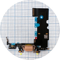 Шлейф Apple iPhone 8, iPhone SE 2020 з роз'ємом зарядки та мікрофоном (золотистий AAAA)