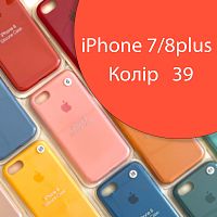 Чехол Silicone case для iPhone 7 Plus 8 Plus (розовый №39)