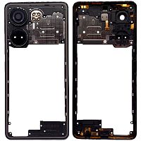 Рамка корпусу Tecno Camon 20, 20 Pro (чорна зі склом камери)