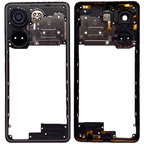 Рамка корпусу Tecno Camon 20, 20 Pro (чорна зі склом камери) Рамка корпусу Tecno Camon 20, 20 Pro (чорна зі склом камери)