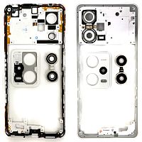Рамка корпусу Xiaomi Redmi Note 12 Pro 5G (біла зі склом камери)