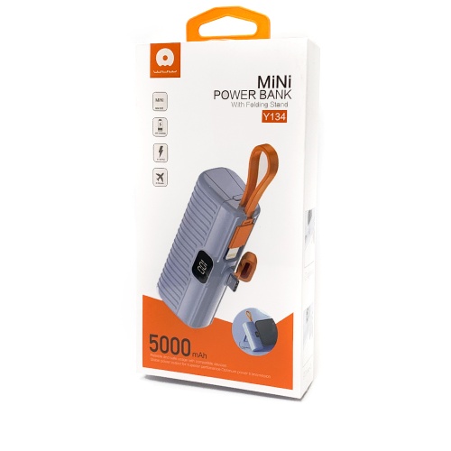 Power Bank Павербанк WUW Y134 Mini Type-C 5000mAh Фіолетовий фото 2