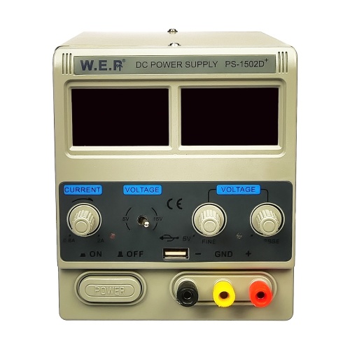 Блок живлення лабораторний WEP PS-1502D+ USB, 15V, 2A, цифрова індикація фото 2 Блок живлення лабораторний WEP PS-1502D+ USB, 15V, 2A, цифрова індикація фото 2