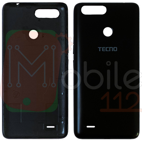 Задня кришка Tecno Pop 2 Power B1P, Pop 2F B1F (чорна, Midnight Black)