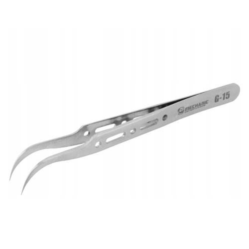 Пінцет Mechanic G-15 вигнутий гострий, антистатичний, 115 мм Пінцет Mechanic G-15 вигнутий гострий, антистатичний, 115 мм