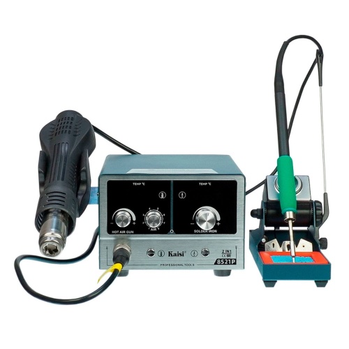 Паяльная станция прецизионная Kaisi 8521P-210, фен 100C - 450C, паяльник стандарта JBC 210 200C - 500C, 800W