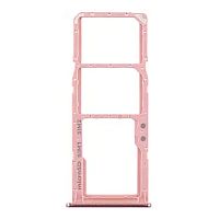 Держатель Sim карты Samsung Galaxy A9 2018 A920F (розовый на 2 SIM + Micro SD)