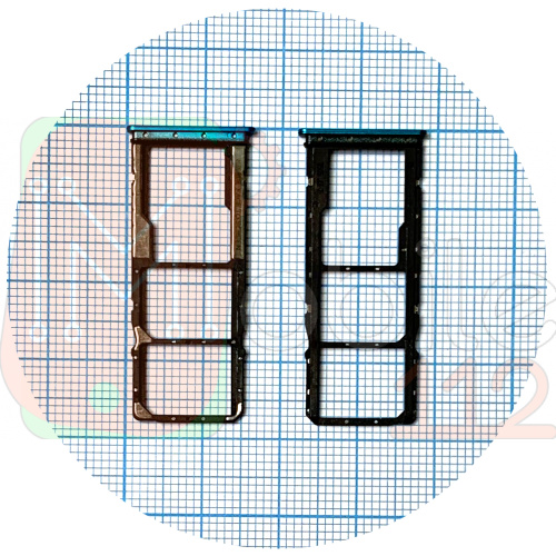 Тримач SIM карти Xiaomi Redmi 9A, 9C, 9AT, 9i (зелений на 2 SIM + MicroSD)