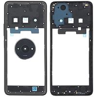 Рамка корпусу Xiaomi Redmi A3 (чорна зі склом камери)