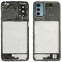 Рамка корпуса Motorola Moto G42 XT2233-2 (синяя со стеклом камеры)