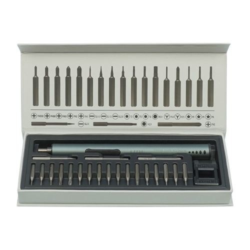 Аккумуляторная отвёртка Aida A-1802A c LED подсветкой (20 бит, Mini намагничиватель/ размагничиватель, USB-Type-C)