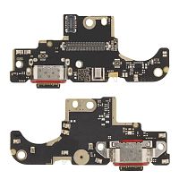 Шлейф Motorola Moto G86 XT2527-2, Moto G86 Power XT2527-7 с разъемами зарядки и SIM карты, с микрофоном - нижняя плата (оригинал Китай)