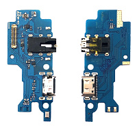 Шлейф Samsung Galaxy M21 M215F M30s M307 M31 M315 з роз'ємами зарядки та навушників, мікрофоном - нижня плата