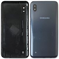 Задняя крышка Samsung Galaxy A10 2019 A105F (черная оригинал Китай со стеклом камеры)