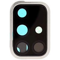 Скло камери Samsung Galaxy A71 A715F (у сріблястій рамці)