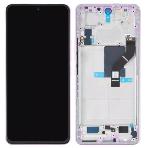 Дисплей Xiaomi 12 Lite + тачскрин (оригинал REF с розовой рамкой)