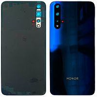 Задняя крышка Huawei Honor 20 YAL-L21, YAL-AL00, совм. Nova 5T (синяя, Sapphire Blue Original New со стеклом камеры)