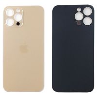 Задняя крышка Apple iPhone 12 Pro Max (золотистая оригинал Китай с большим отверстием)