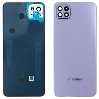 Задняя крышка Samsung Galaxy A22 5G A226B (фиолетовая оригинал Китай со стеклом камеры)