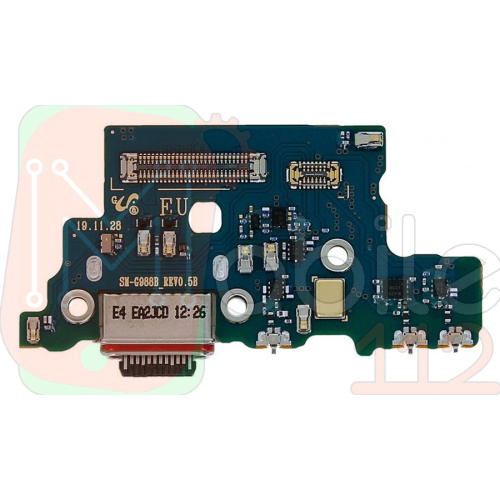 Шлейф Samsung Galaxy S20 Ultra G988B с разъемом зарядки и микрофоном - нижняя плата (оригинал Китай)