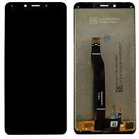 Дисплей Xiaomi Redmi 6, Redmi 6A M1804C3DG + тачскрин (черный с передней панелью без датчика приближения)