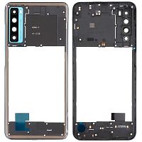 Рамка корпуса TCL 20L (синяя со стеклом камеры)