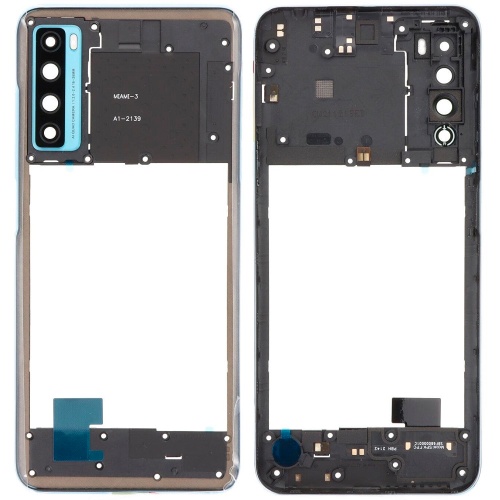 Рамка корпусу TCL 20L (синя зі склом камери)