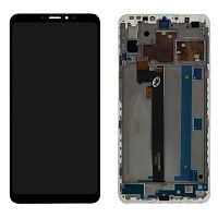 Дисплей Xiaomi Mi Max 3 + тачскрин (черный с передней панелью)
