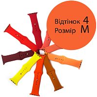 Силіконовий ремінець Apple Watch 42 - 44 мм (помаранчевий 4 M)