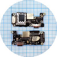 Шлейф Xiaomi Poco F5 Pro з роз'ємами Sim-карти, зарядки та мікрофоном - нижня плата (оригінал Китай)