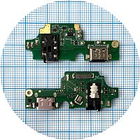 Шлейф ZTE Blade V50 Design, Blade A73 4G с разъемами зарядки, наушников и микрофоном - нижняя плата (оригинал Китай)