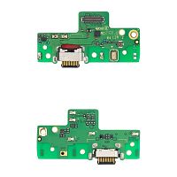 Шлейф Motorola Moto G8 XT2045 с разъемом зарядки и микрофоном - нижняя плата (оригинал Китай)
