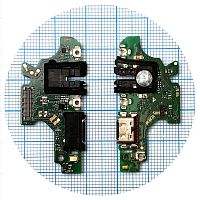 Шлейф Huawei P30 Lite MAR-LX1 с разъемом зарядки и наушников, микрофоном Оригинал Китай - нижняя плата