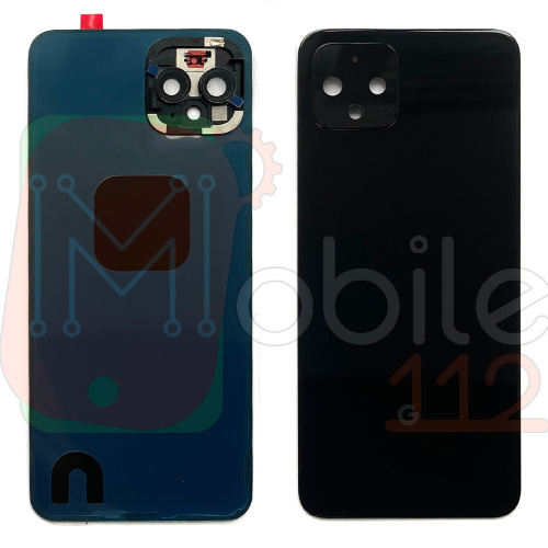 Задня кришка Google Pixel 4 (чорна оригінал Китай зі склом камери)