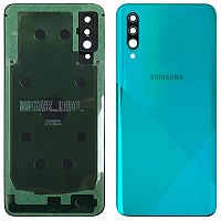 Задня кришка Samsung Galaxy A30s 2019 A307F (зелена оригінал Китай зі склом камери)