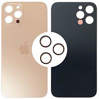 Задня кришка Apple iPhone 12 Pro Max (золотиста оригінал Китай з кільцями)