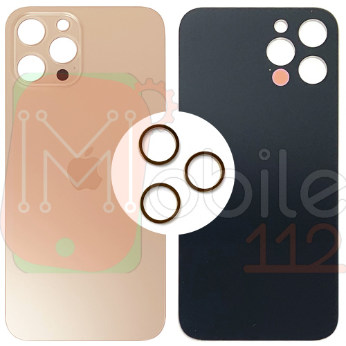 Задня кришка Apple iPhone 12 Pro Max (золотиста оригінал Китай з кільцями)